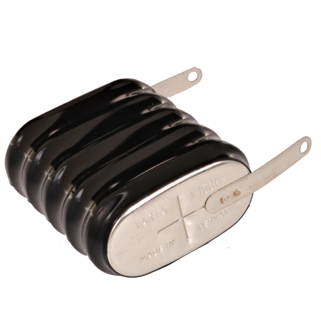 Exell 5/V150H 6V 150mAh NiMH Button Cell Battery with Tabs