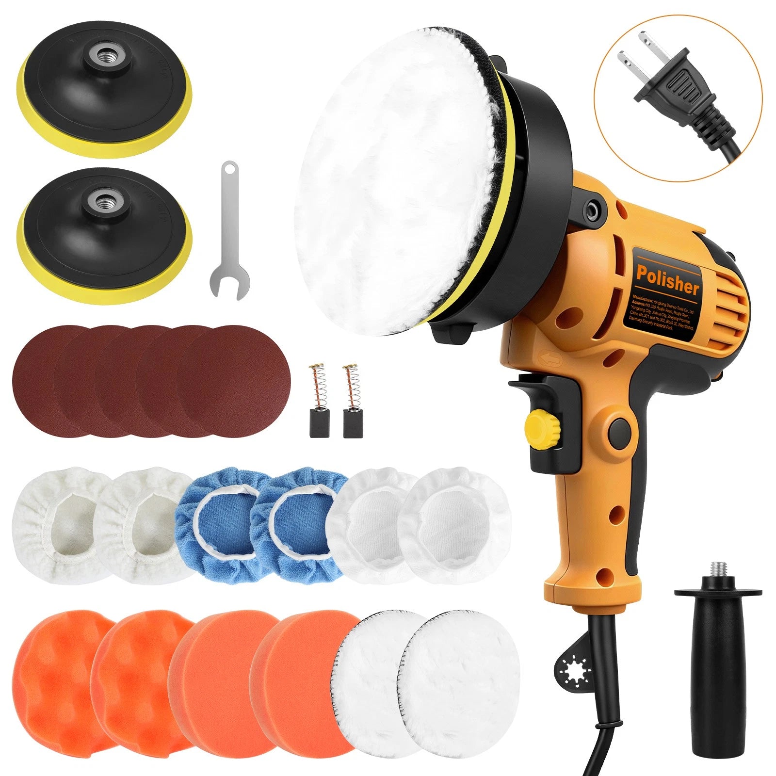 ??1000W Polisher 4" - 5" Mini Car Detailing Buffer Sander Machine Kits 125mm