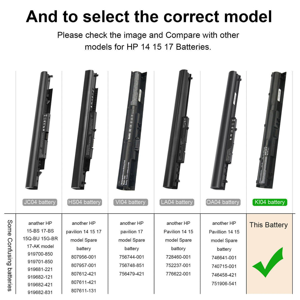 K104 KI04 Battery for HP Pavilion 14/15/17-AB000 HSTNN-LB6S 800049-001 41Wh