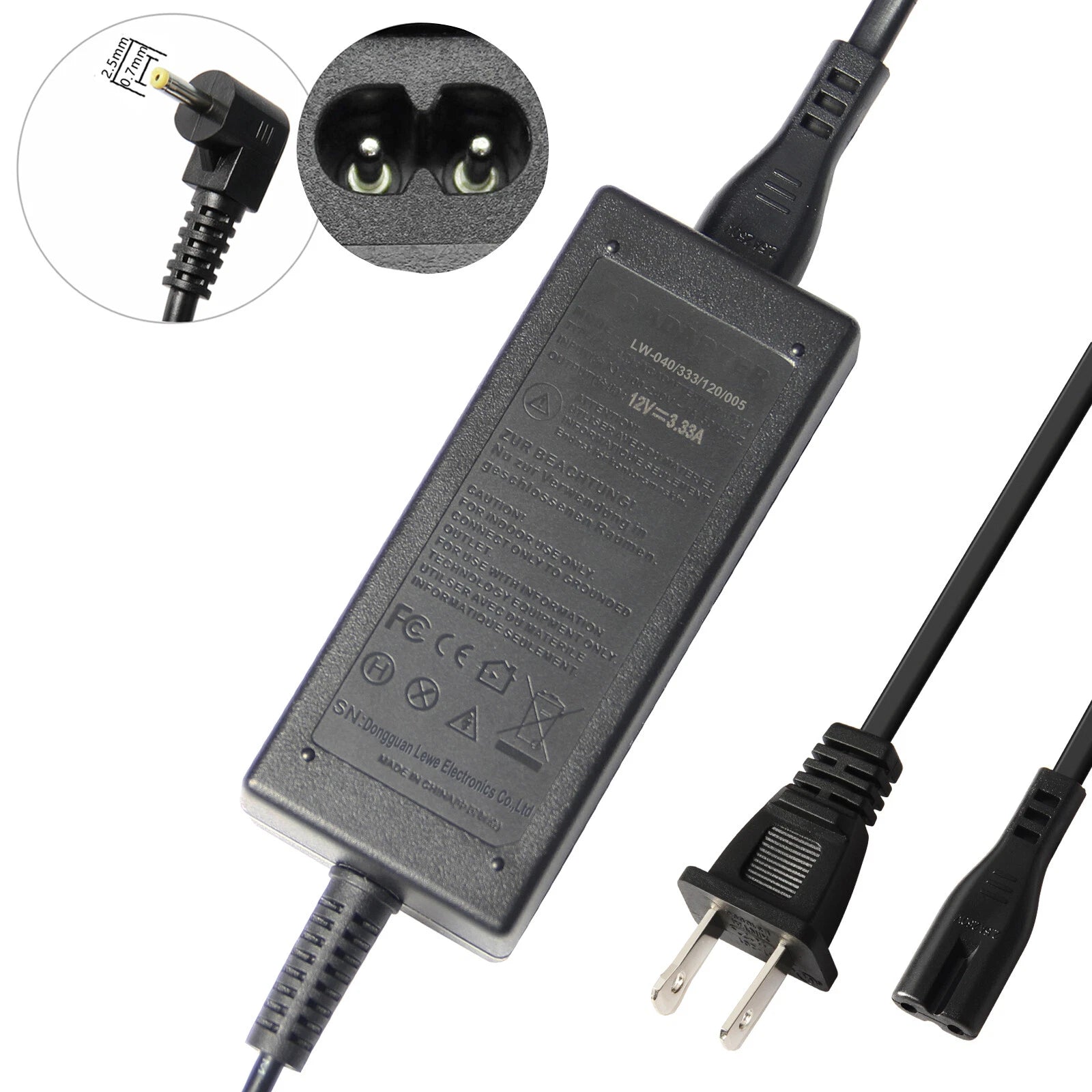 12V 3.33A Power Adapter Charger for Samsung 11.6" Chromebook Xe500c13 AA-PA3N40W