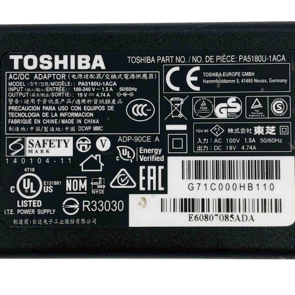 NEW Original Toshiba 90W AC Adapter PA5180U-1ACA PA3516U-1ACA 19V 4.74A