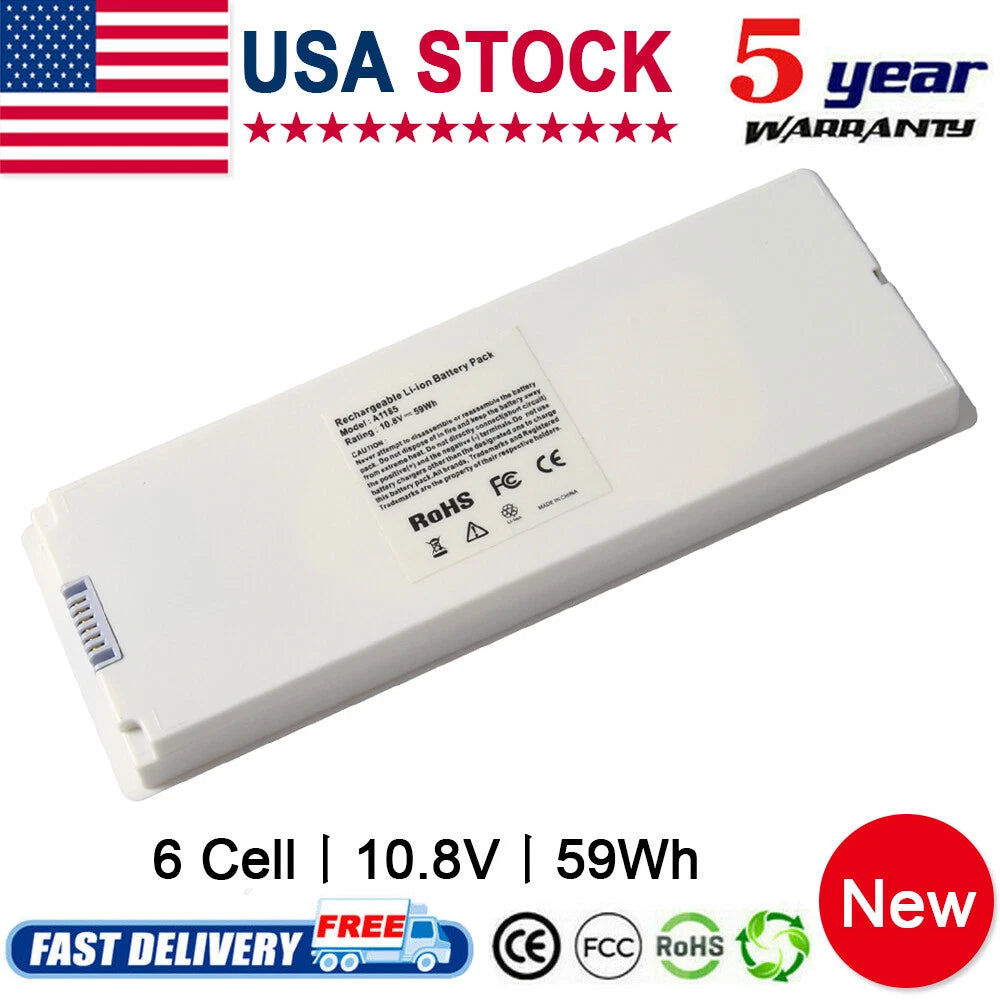 Battery for Apple 13" MacBook A1185 Li-ion 10.8V - 59 Wh Rechargeable Battery CC