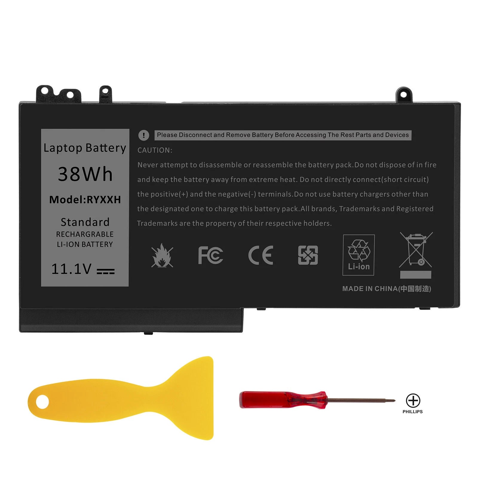 RYXXH Battery For DELL Latitude E5250 E5450 11 3150 3160 12 5000 Series Laptop