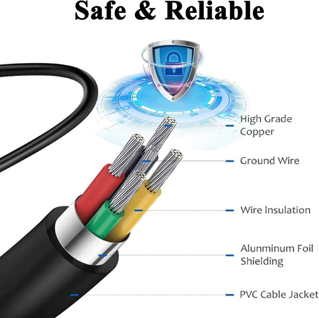 For HP Charger 65W Blue Tip Chrome book Power Adapter 4.5/3.0mm 3 Prong Cord