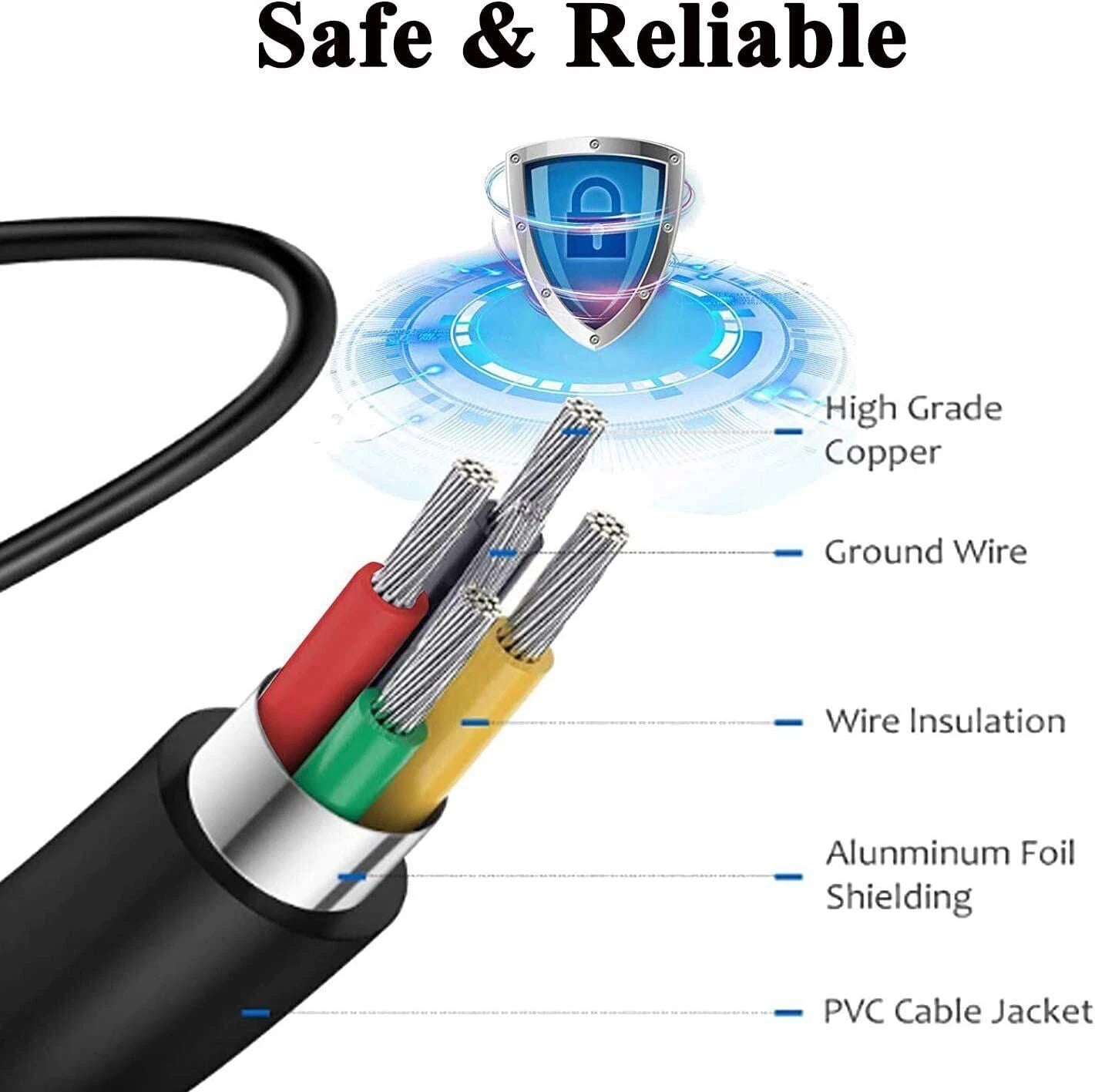 For HP Charger 65W Blue Tip Chrome book Power Adapter 4.5/3.0mm 3 Prong Cord