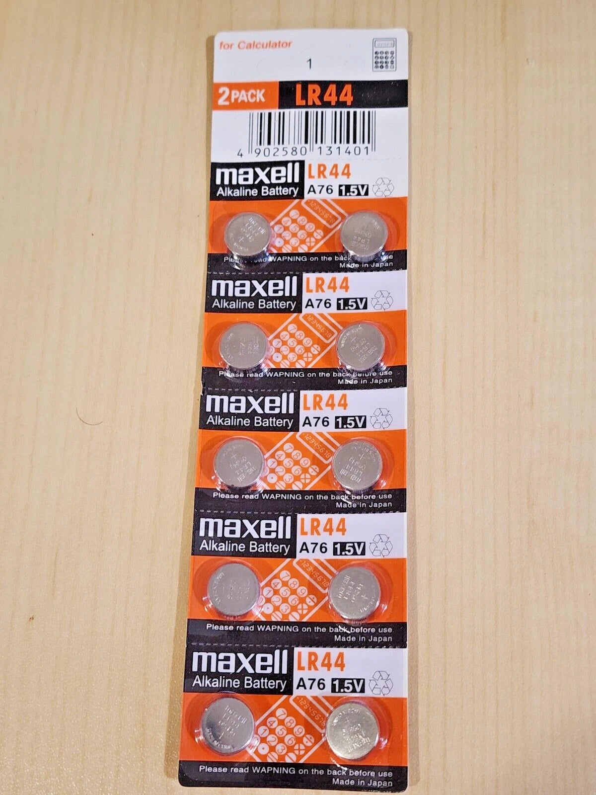 40- piece LR44 Maxell A76 L1154 AG13 357 New Alkaline Battery EXPIRE 2031
