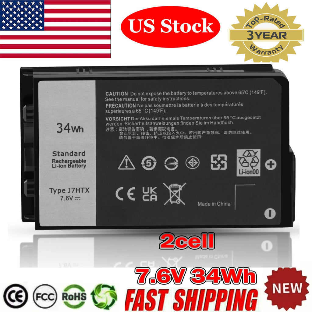 34Wh J7HTX 7XNTR FH8RW Laptop Battery for Latitude 12 7202 7212 Rugged Tablet PC