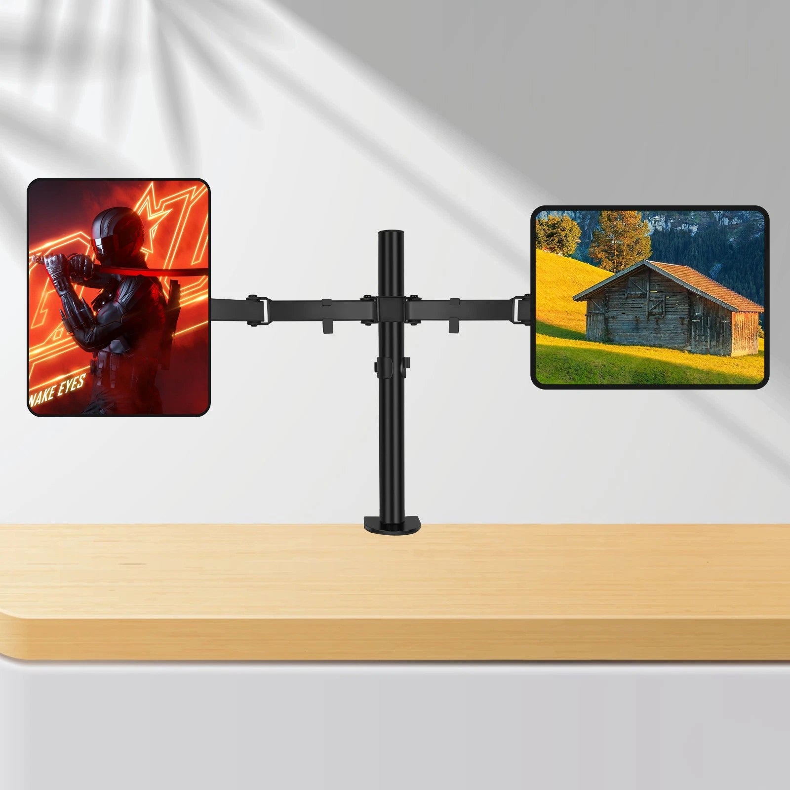 Dual Monitor LED LCD TV Swivel Desk Mount Stand 22 23 24 26 27-32" Monitor Mount