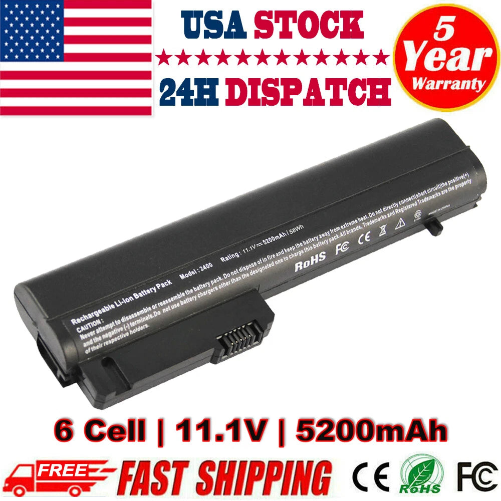 6Cell Battery For HP Compaq NC2400 Series 2510p EliteBook 2530p 2540p Notebook