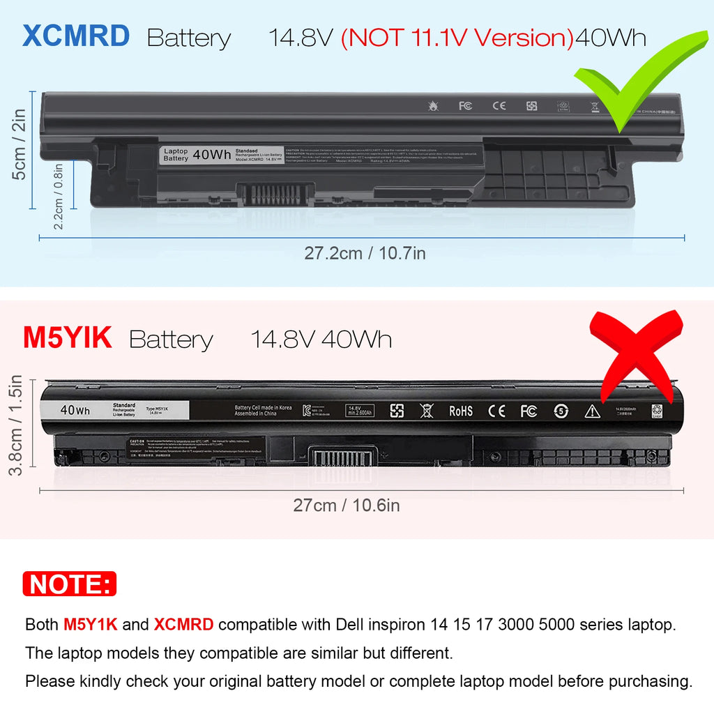 40WH XCMRD New Brand Battery For Dell Inspiron 17-3721 3737 5737 N3737 N5737