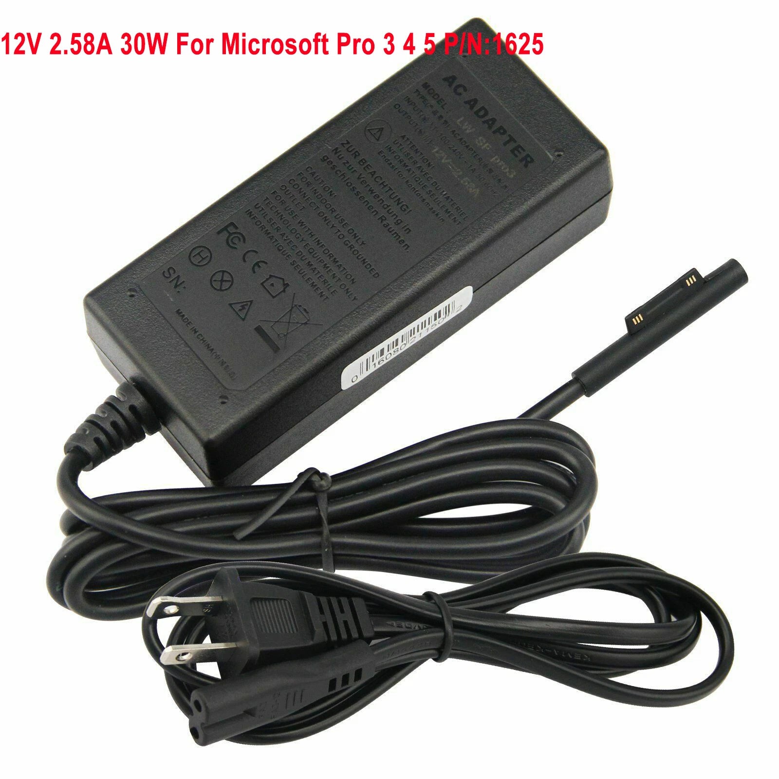 For Microsoft Surface 2 3, Pro 1 2 3 4 5 6, Surface RT Laptop Charger AC Adapter