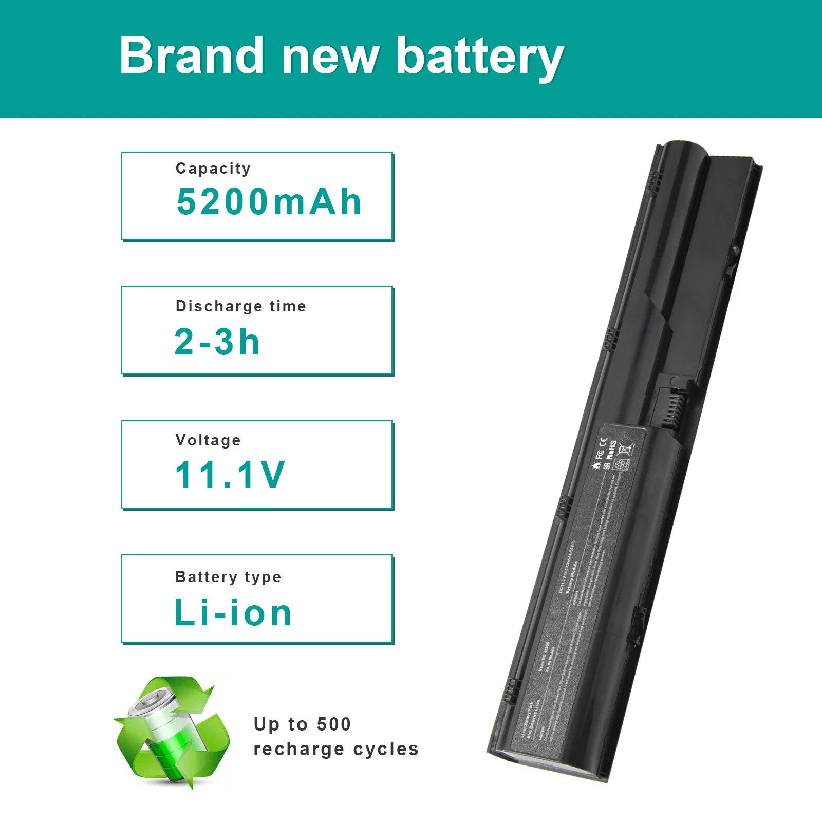PR06 Battery for HP ProBook 4330s 4331s 4431s 4436s 4540s 5200mAh