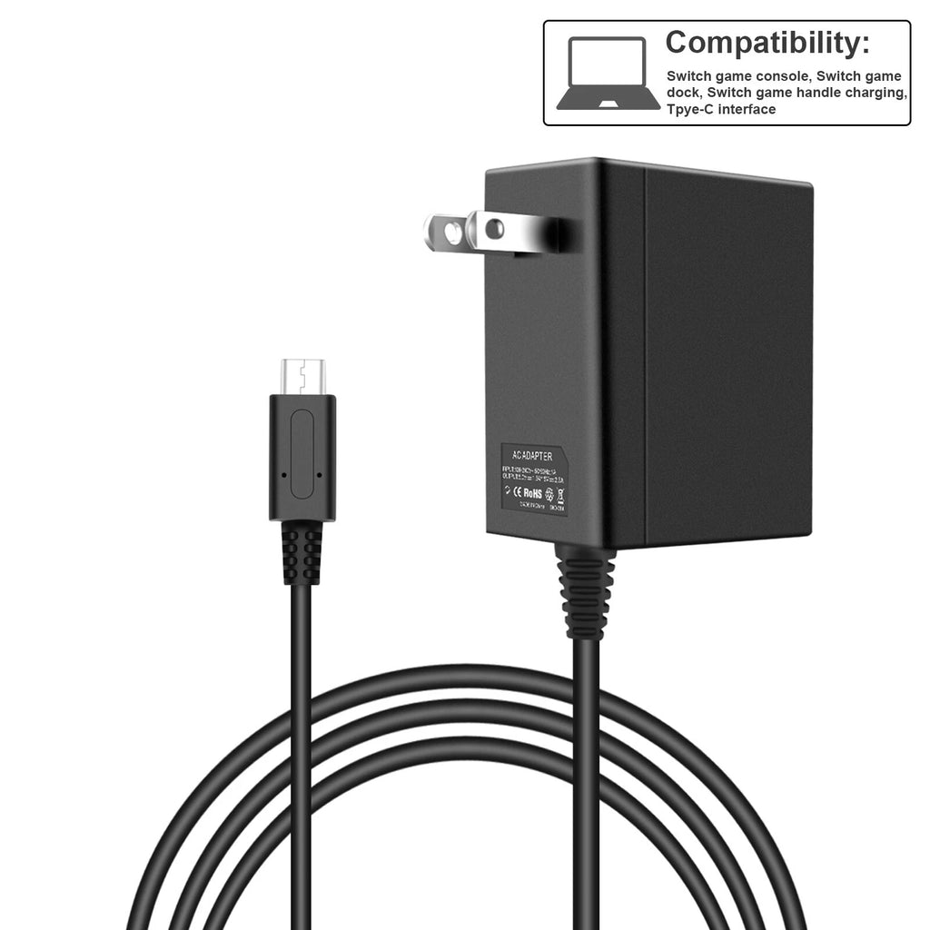 For Nintendo Switch LITE / OLED TV Dock Mode Fast Charger AC Adapter 15V Type C