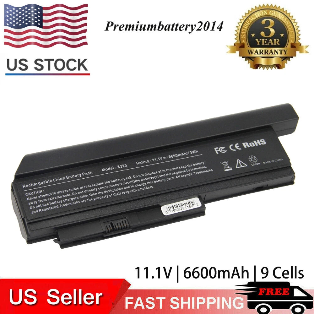 Laptop Battery for Lenovo ThinkPad X220 X220i 42T4861 42T4862 0A36282 0A36283