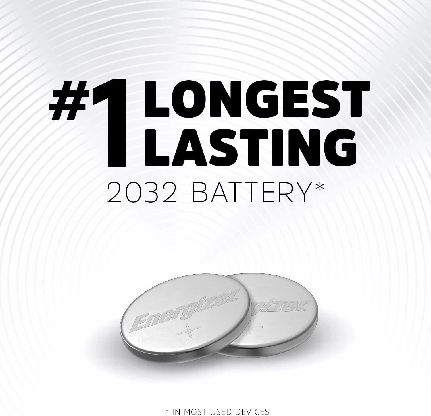 Energizer CR2032 Batteries 3V Lithium Coin Cell 2032 Watch Battery 4 Count