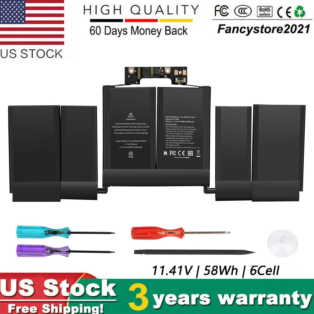 A1964 Battery for Apple MacBook Pro 13" A1989 A2251 Mid 2018 2019 2020 EMC 3214