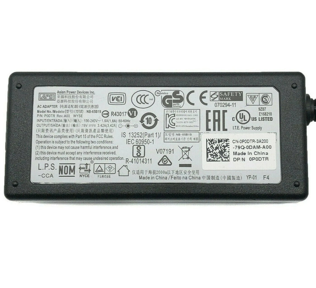 NEW Genuine APD AC Adapter For Toshiba Laptop PA3822U-1ACA 19V 45W 5.5mm