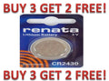 CR2430 RENATA WATCH BATTERIES 2430 (1 piece) New BUY 3 GET 2 FREE!!