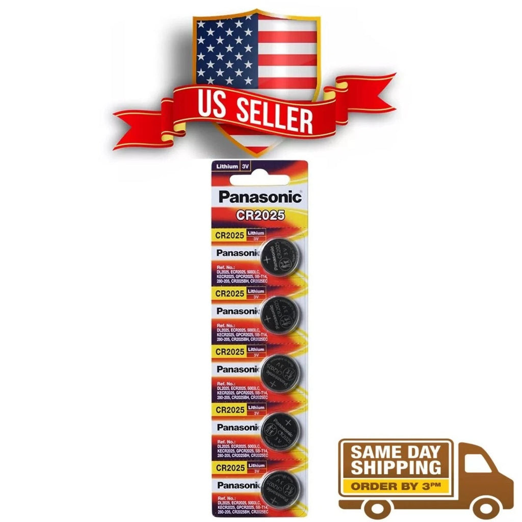 5 x Fresh PANASONIC CR 2025 CR2025 CR-2025 LITHIUM COIN CELL Battery Exp 2033