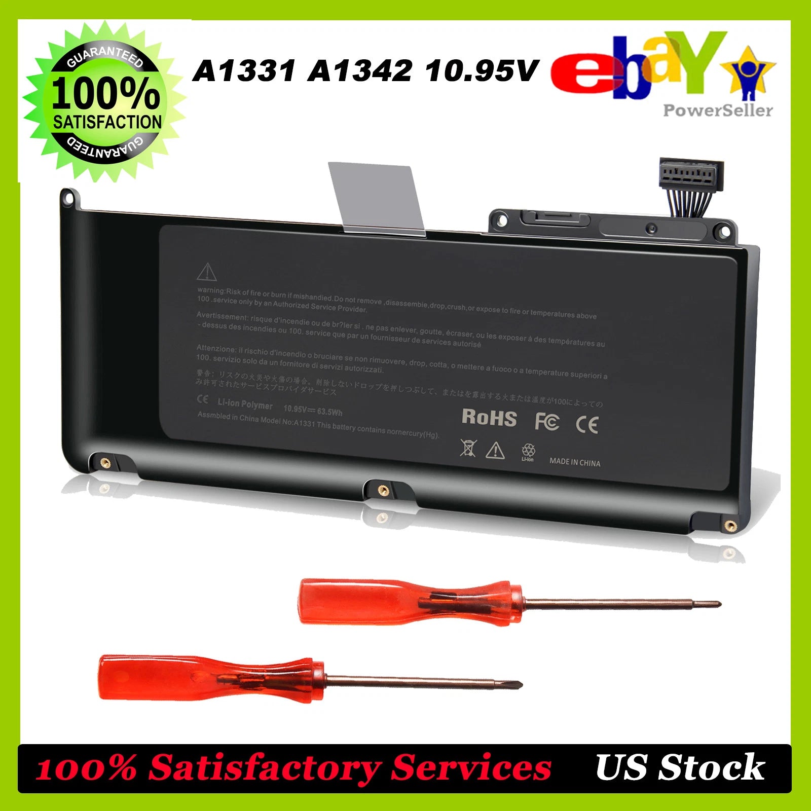 Lot laptop Battery A1331 For Apple MacBook Unibody 13" A1342 Late 2009/Mid 2010