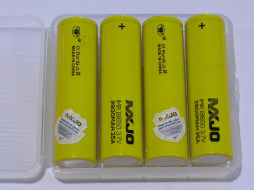 1 pc yellow Hard Plastic Case Holder Storage Box For 4 x 18650 Battery (4 bay)