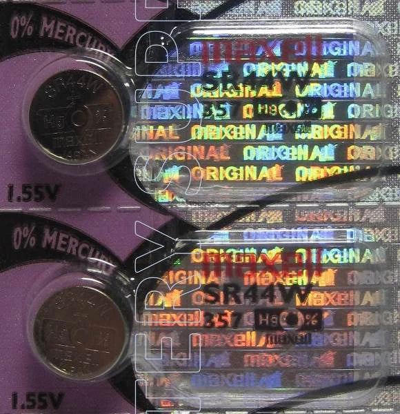 Button Cell Type SR44W Battery Maxell 2 Pcs