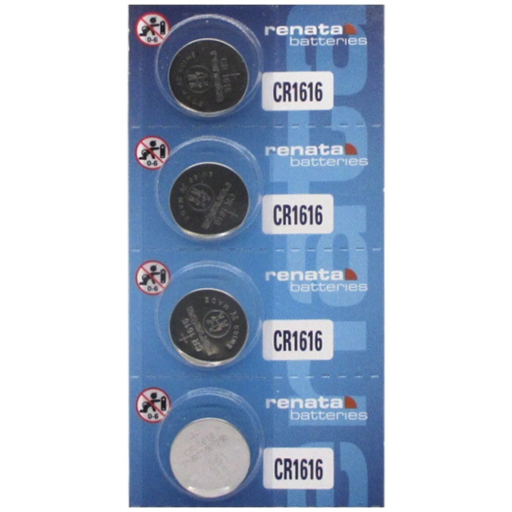4 x Renata CR1616 Lithium 3V Batteries