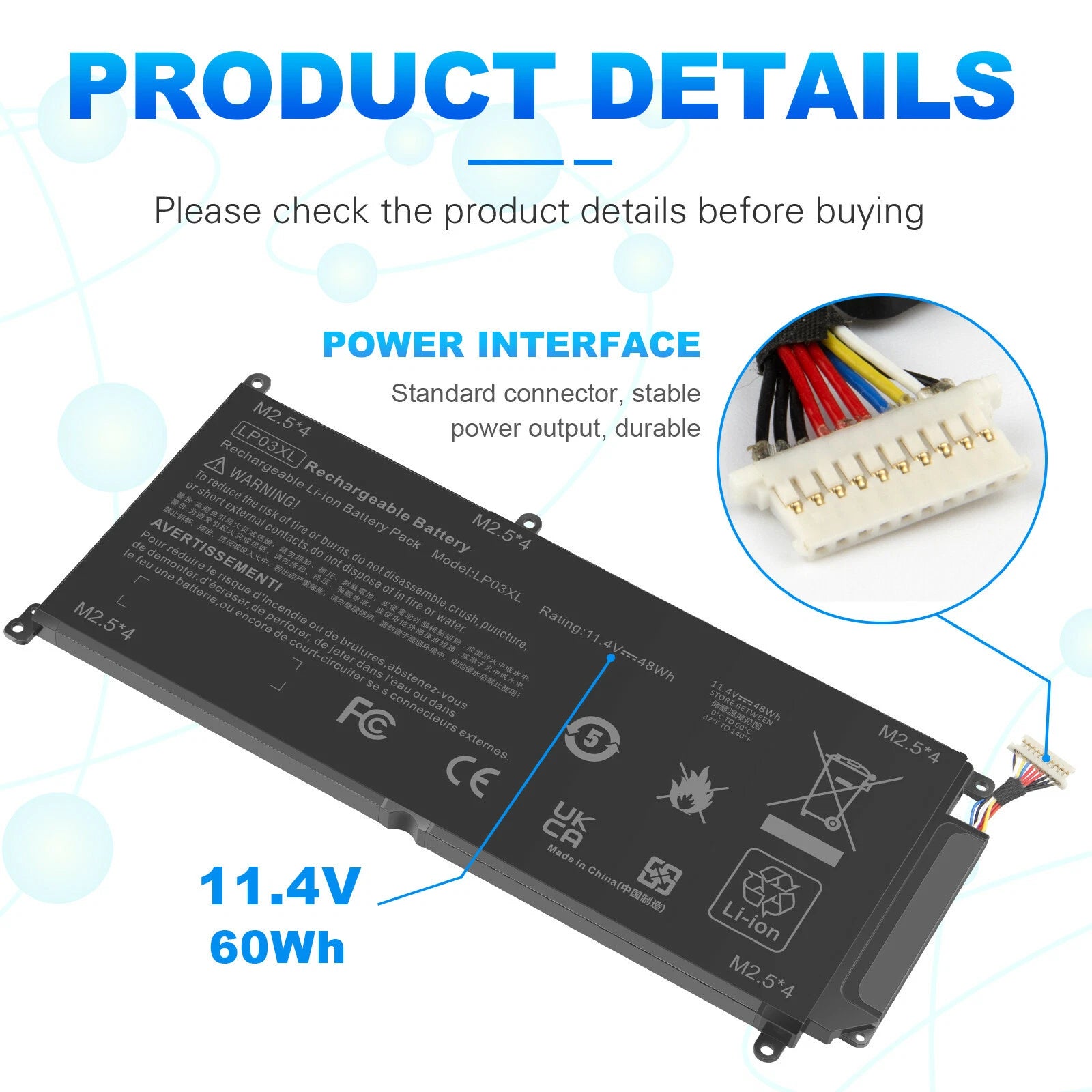 LP03XL Battery for HP Envy 15T-AE000 15-AE Series 805094-005 807211-221/121/241