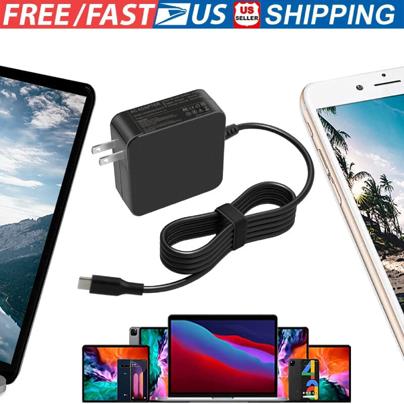 65W USB C Power Adapter Type C Power PD Wall Fast Charger For Huawei Matebook