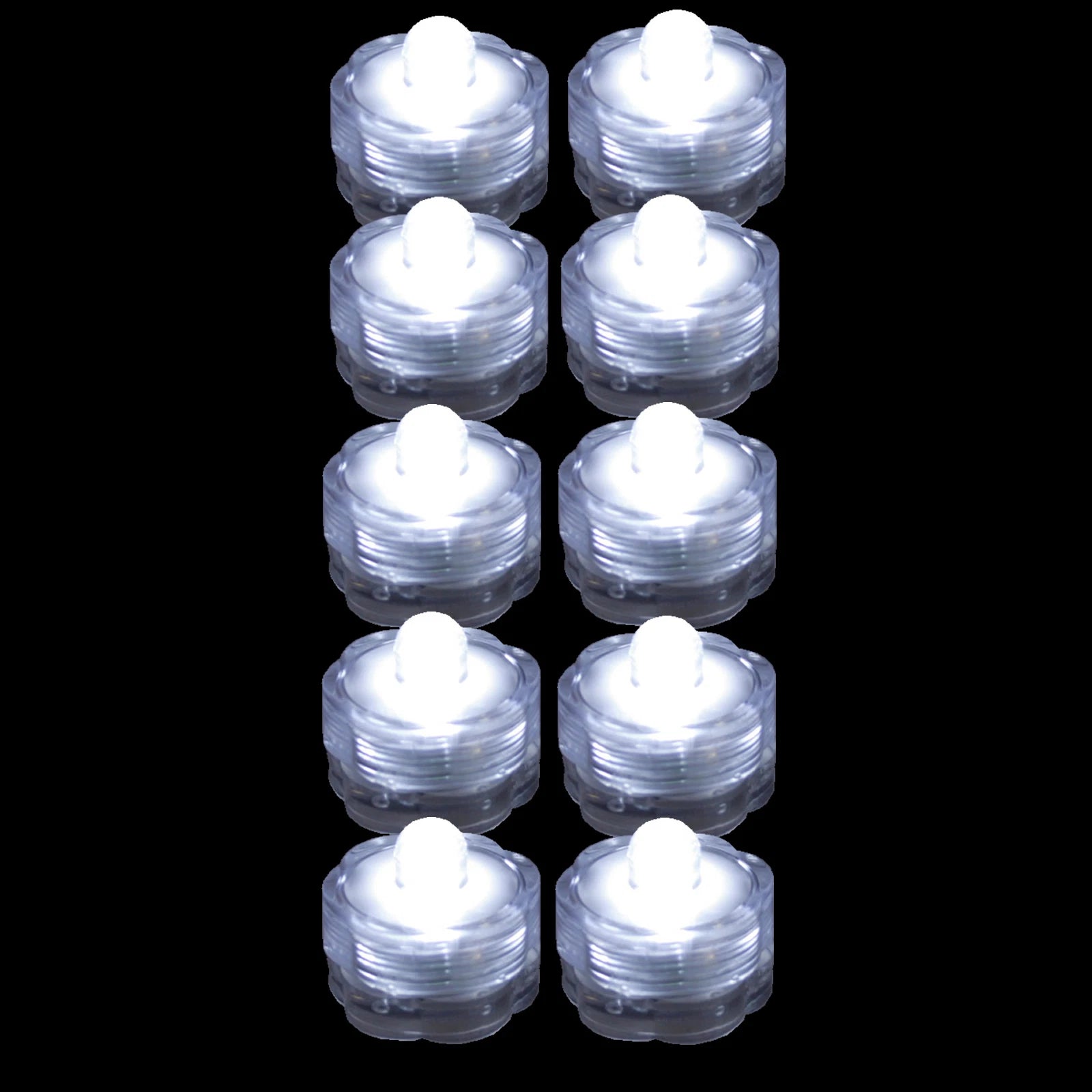Submersible Waterproof Battery LED Tea Light ~ Wedding Decoration~WHITE~ 10 Pack