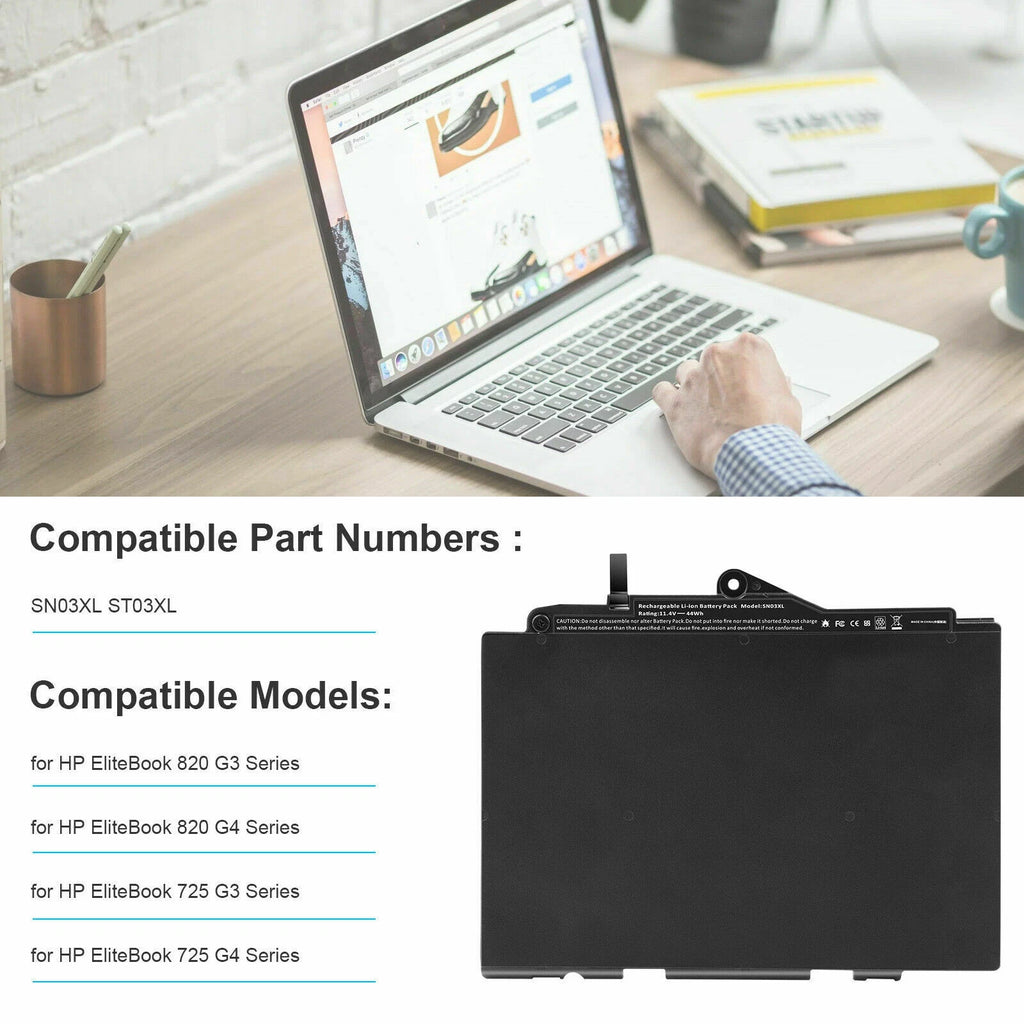 SN03XL Battery for HP EliteBook 820 G3 G4 T7B33AA 725 G3 G4 Series 800232-241