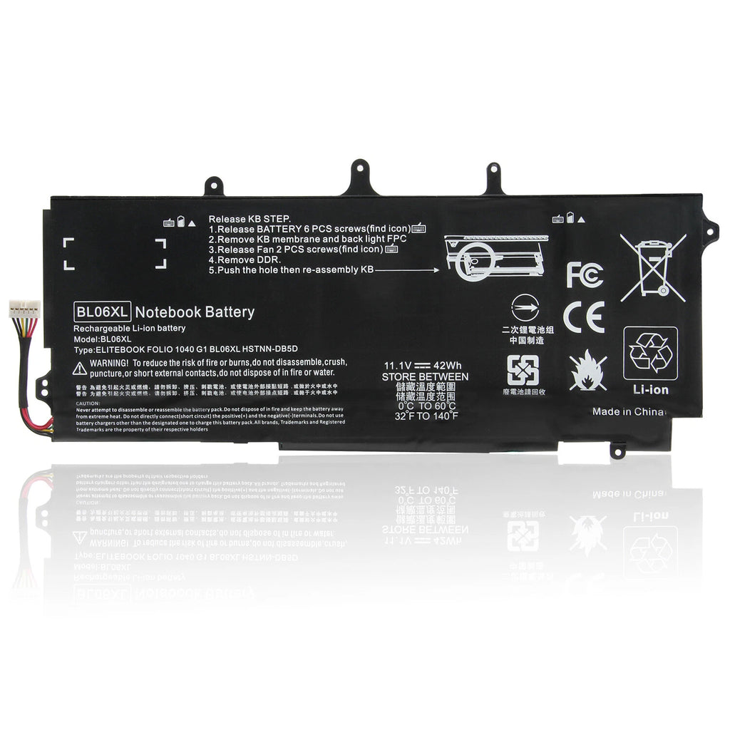 BL06XL Battery For HP EliteBook Folio 1040 G0/G1/G2 722236-2C1 722297 F450 F450C