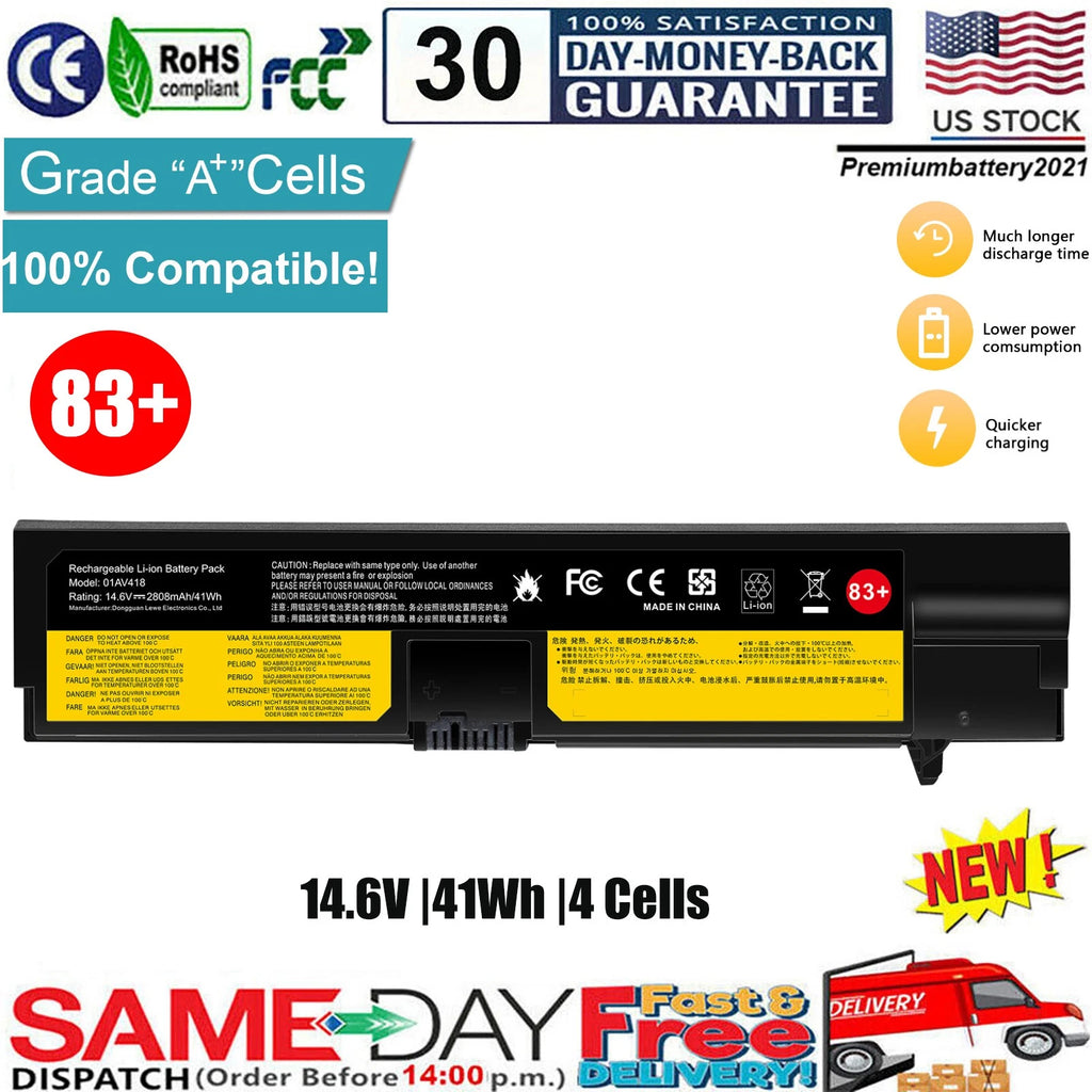 ?01AV418 Laptop Battery For Lenovo Thinkpad 01AV416 01AV417 E570 E570c E575 83+