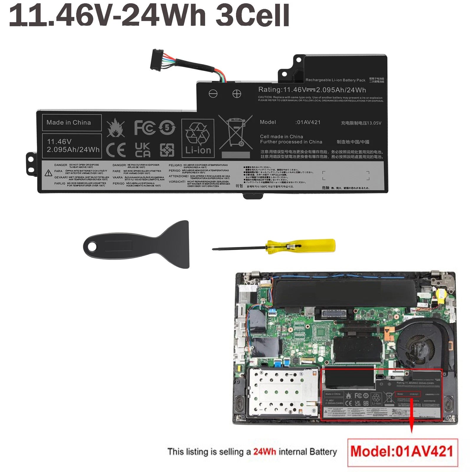 For Lenovo ThinkPad T470 T480 Series 01AV420 01AV421 01AV489 Battery