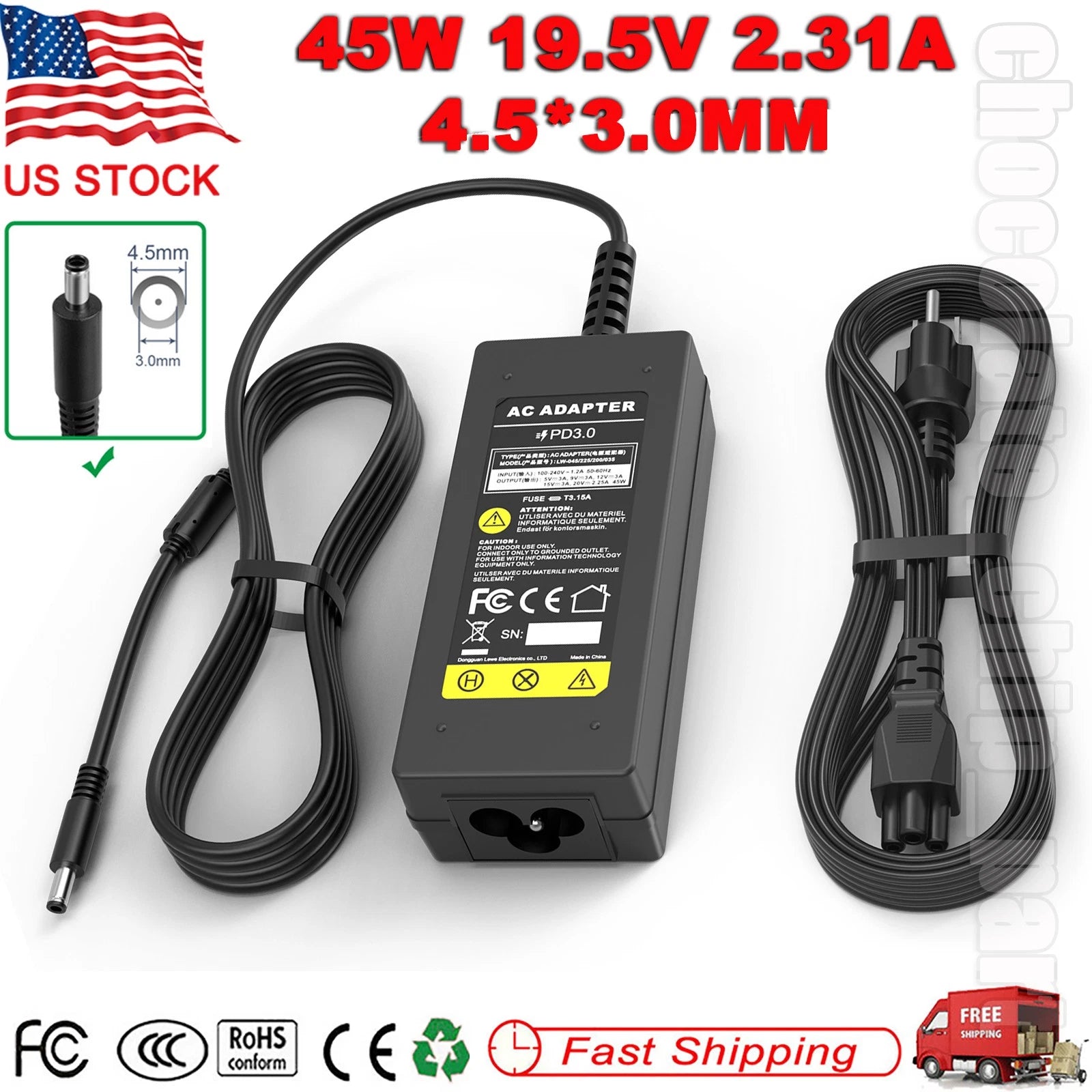 45W AC Adapter Charger For DELL Inspiron 11 13 15 5000 5579 7000 7569 7579 P58F