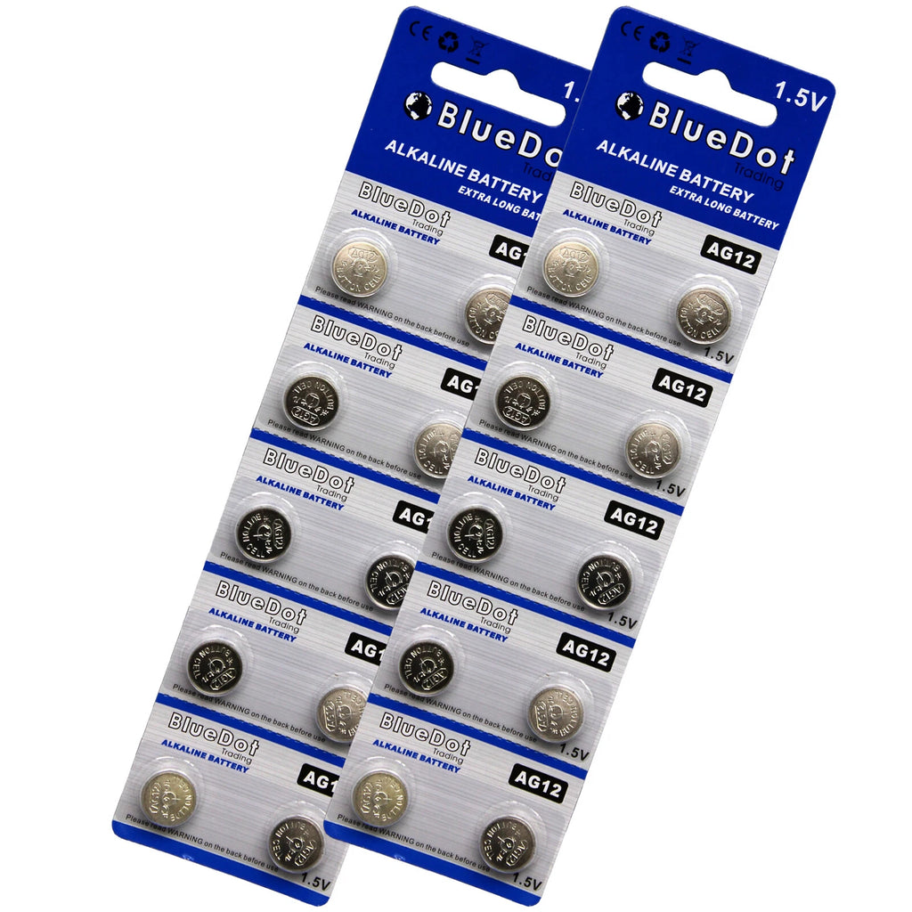 20 BlueDot AG12 386A LR43 SR43SW LR1142 301 SR43 RW84 Alkaline Watch Battery USA