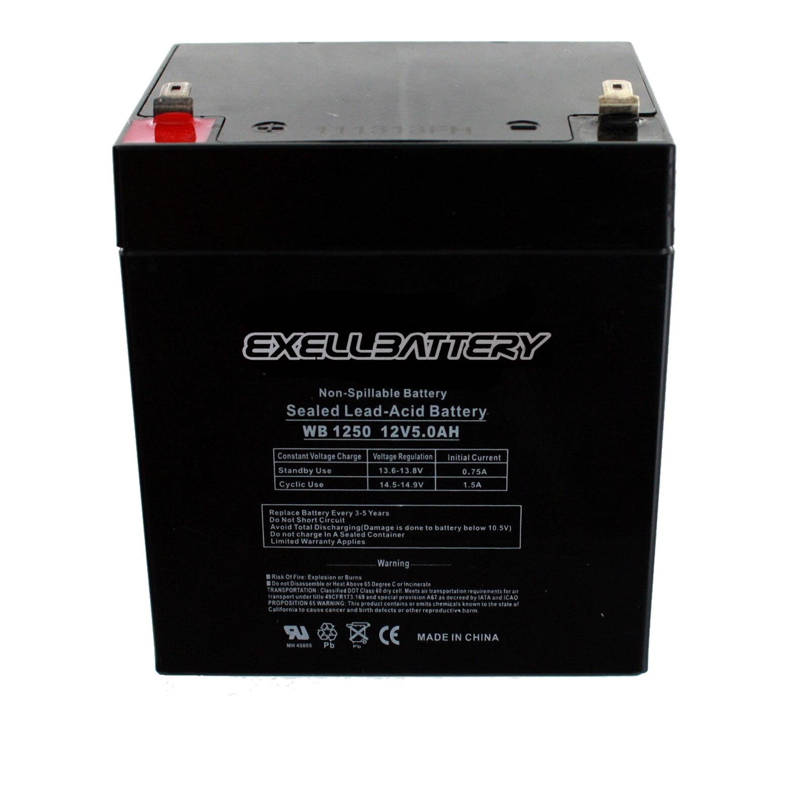 Exell BATTERY REPL. RITAR RT SERIES RT-1250 F1 12V 5AH EACH