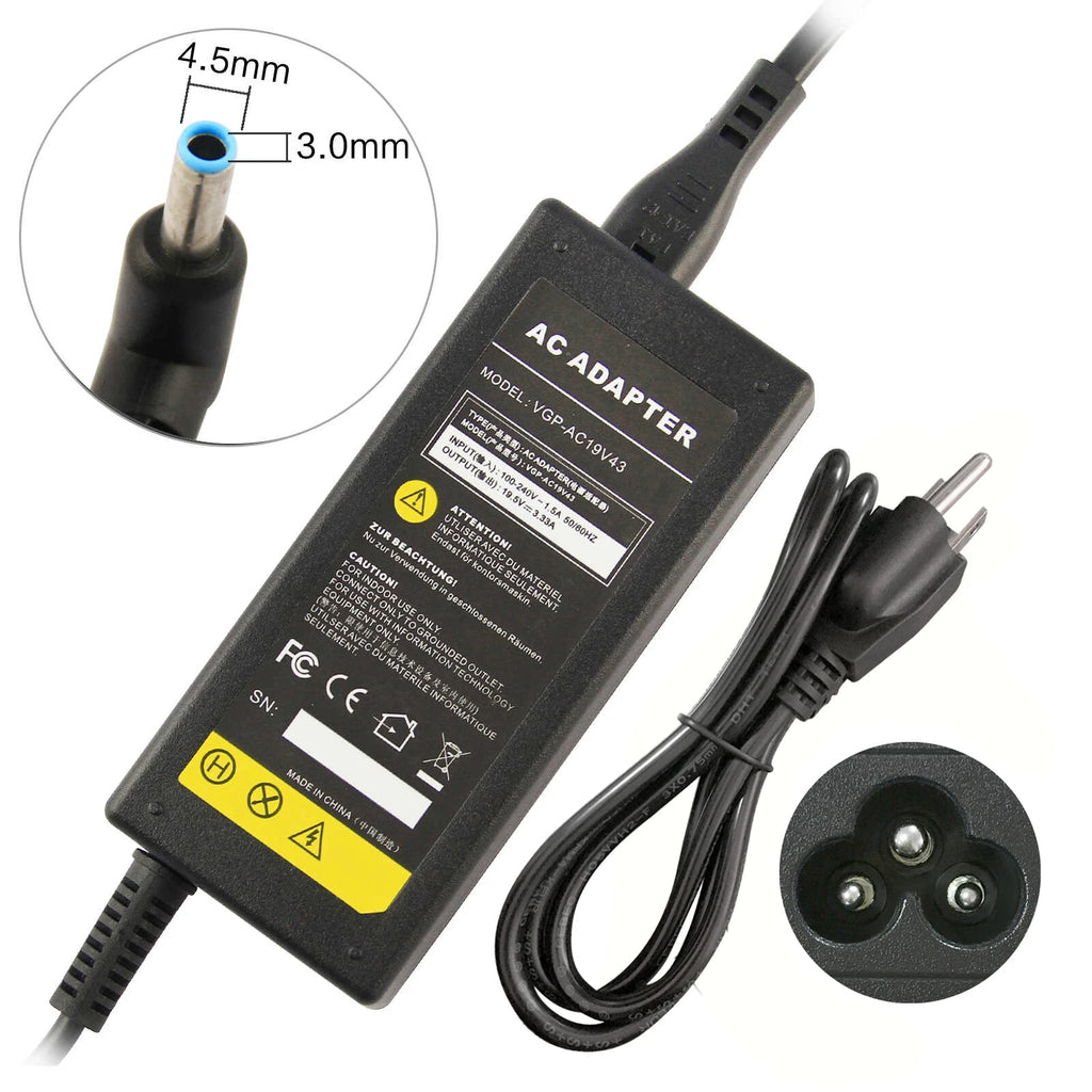 65W AC Adapter Power Supply For HP EliteBook 840 G3, 850 G3 Charger Power Cord