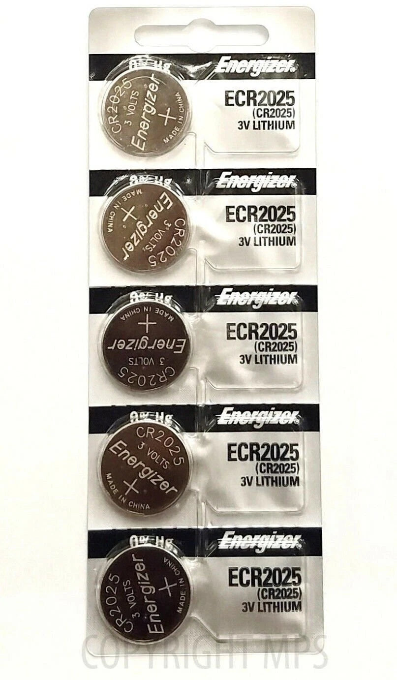 5 pcs Energizer CR2025 CR ECR 2025 3v Battery
