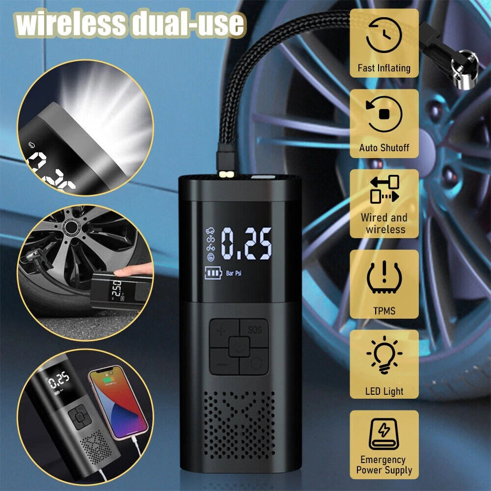 150PSI Car Air Tire Pump Inflator Compressor Digital Electric Auto Portable 12V