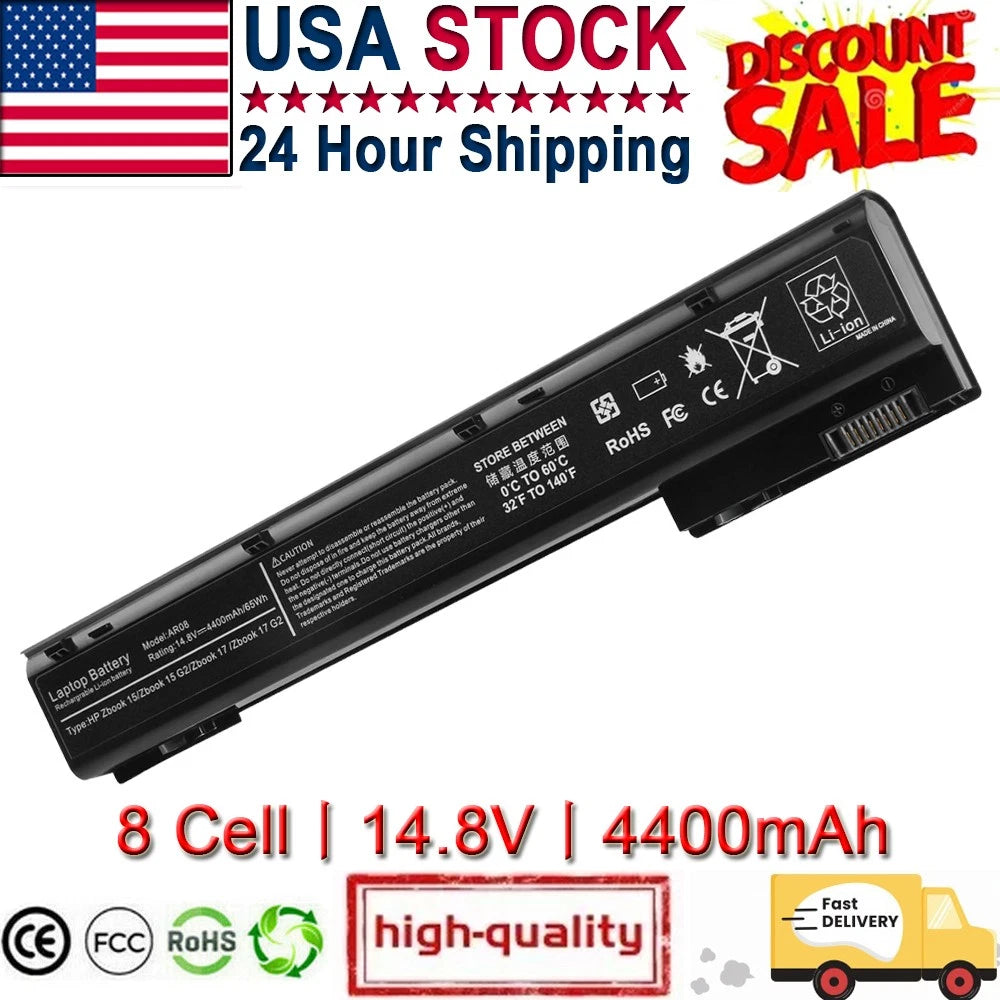 LOT AR08XL Battery for HP ZBook 15 17 G1 G2 HSTNN-IB4I 708456-001 708455-001