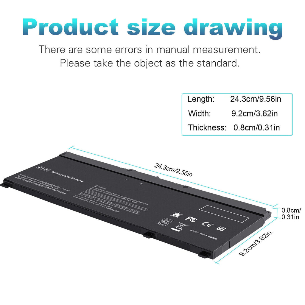SR04XL Laptop Battery for HP Omen 15 2018 15-dc0xxx 15-dc0000 15-dc1xxx 3KS71PA