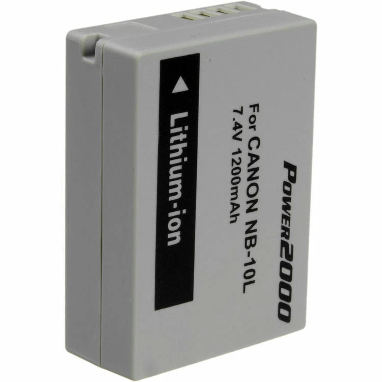 2 Pack Power2000 NB-10L Battery for Canon G1 X, G3 X, SX50 ,SX60, G16, G15,