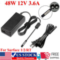 For MS Microsoft Surface Pro 1 & Pro 2 Adapter Charger Power Supply 12V 3.6A 48W