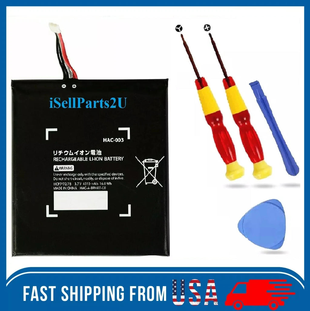 New 4310mAh HAC-003 Replacement Battery for Nintendo Switch Console With Tools