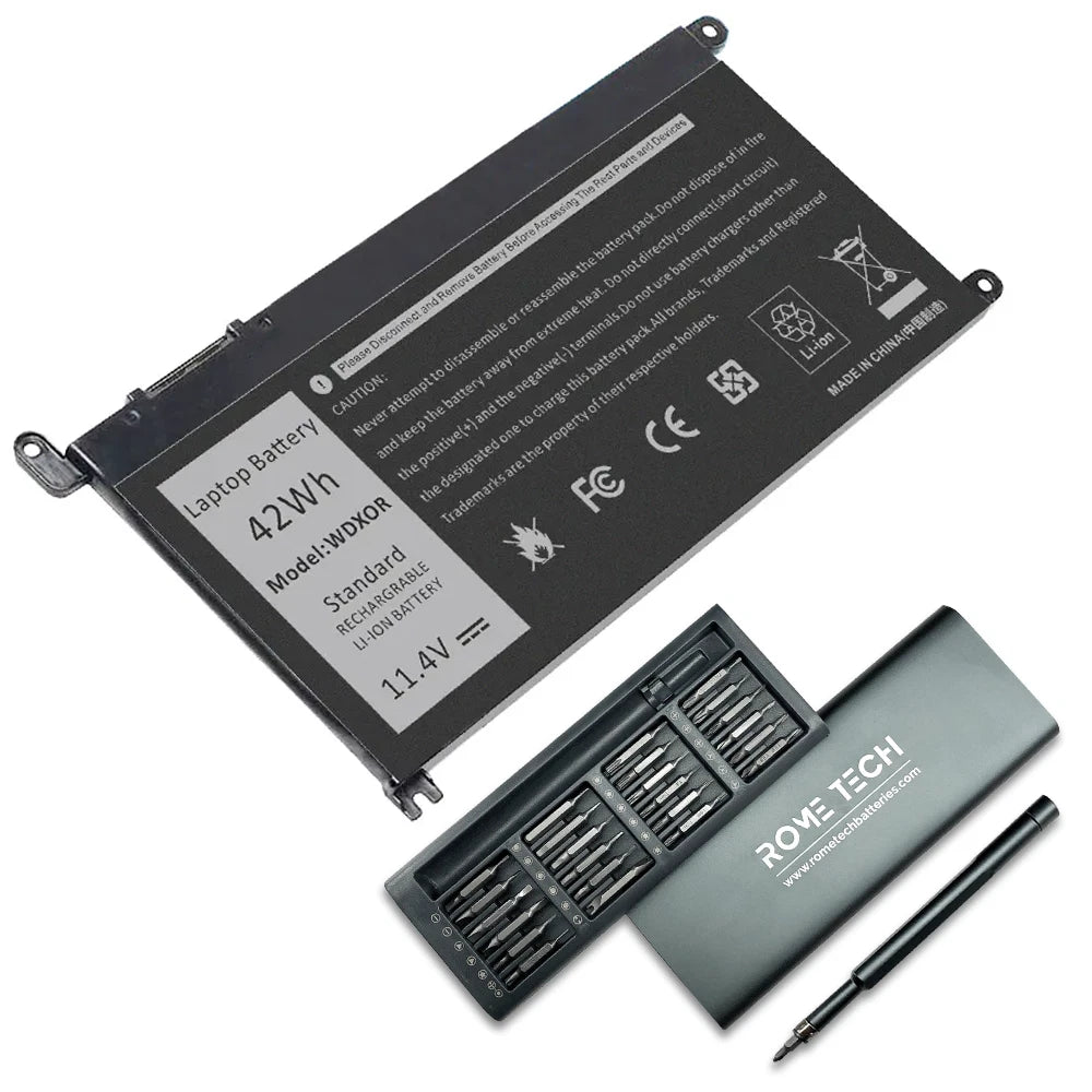 Laptop Battery 42WH Li-ion WDXOR for Dell Inspiron / Latitude Series 11.4V