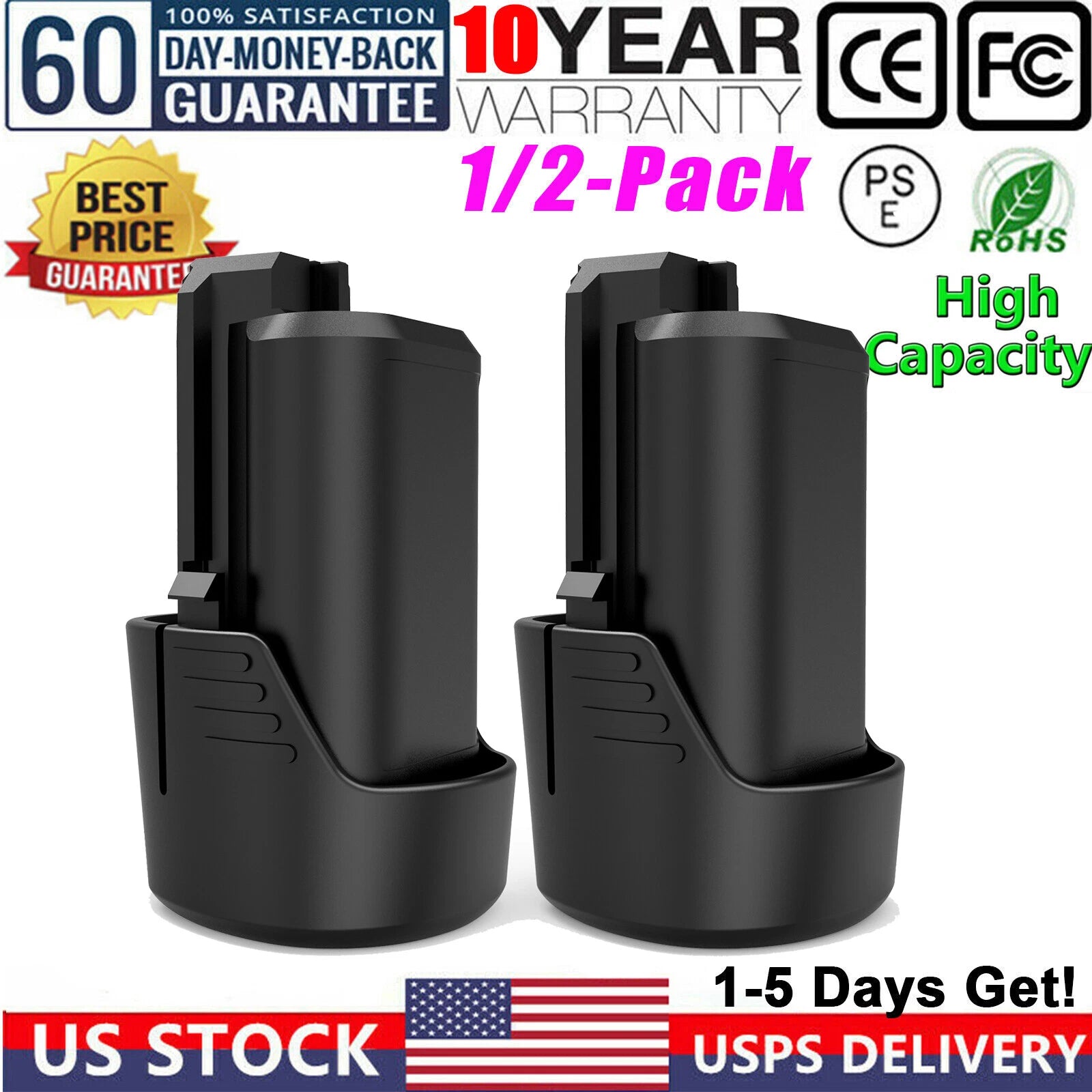 10.8V/12V 4AH Lithium Battery for Bosch BAT411 BAT412 GSR GDR GSB GSA 2607336013