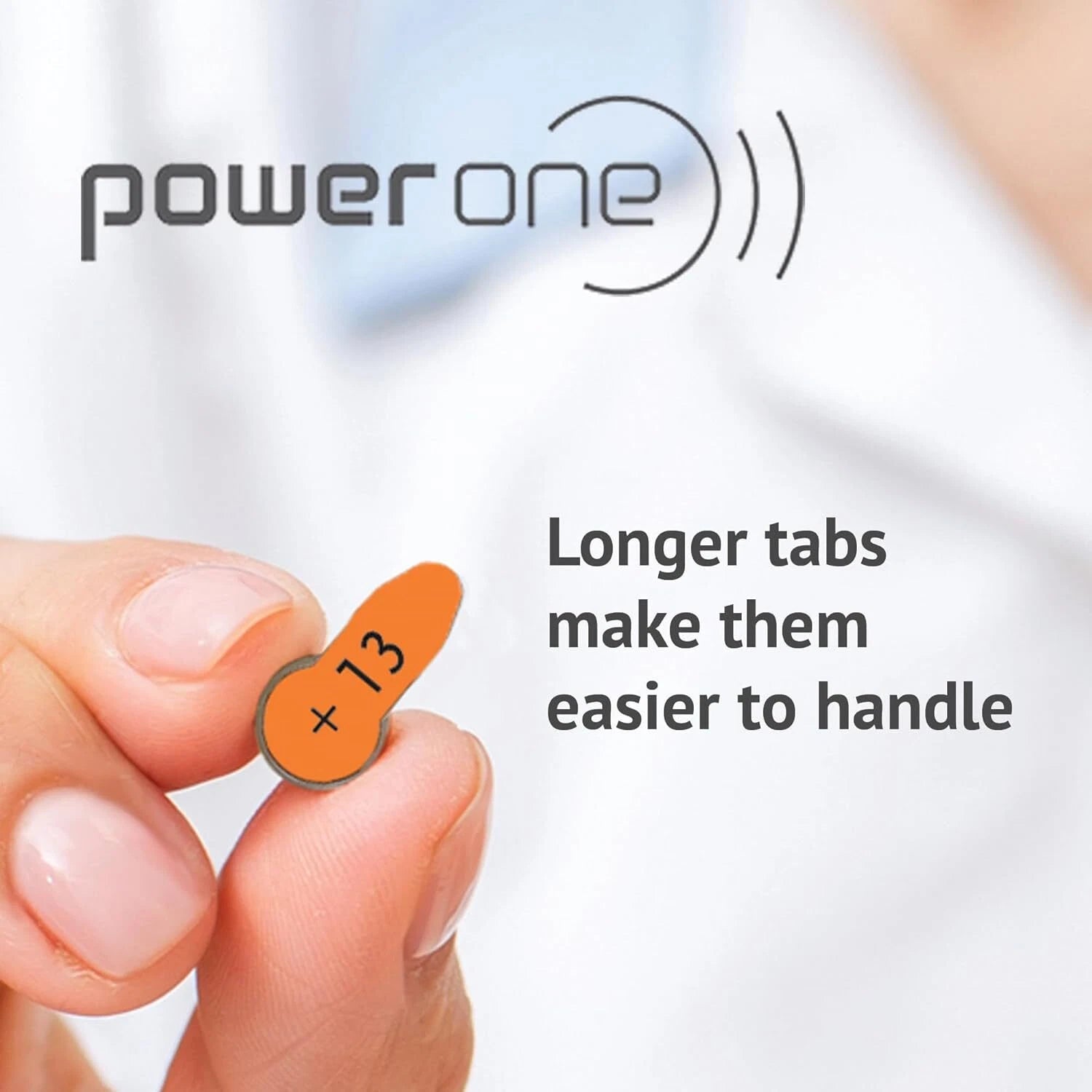 60 PowerOne Hearing Aid Batteries Size P13 Super Fresh Expire 2027