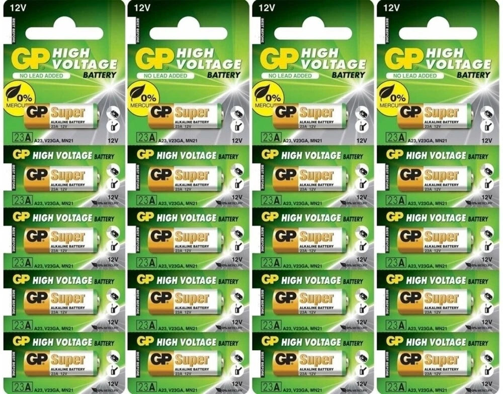 20 X GP23A 12V Remote Alkaline Batteries GP 23AE 21/23 A23 23A 23GA MN21 EXP2021