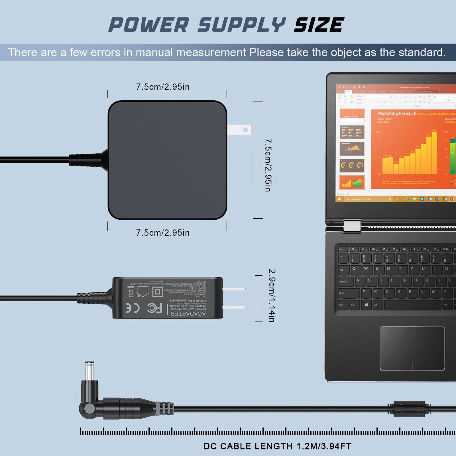 65W AC Adapter For Asus VivoBook 14 15 GO Flip / 17 X705 M712 Charger Power Cord